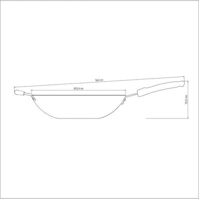 Wok Loreto Alumínio Revestimento Antiaderente Starflon Cabo Baquelite Grafite 32 Cm 4,4 L