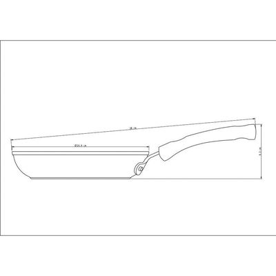 Frigideira Profissional Alumínio Antiaderente Starflon T3 Externo Lixado 20cm 1l