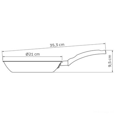 Frigideira Tramontina Turim Alumínio Antiaderente Starflon Vermelho 20cm 0,8l Tramontina