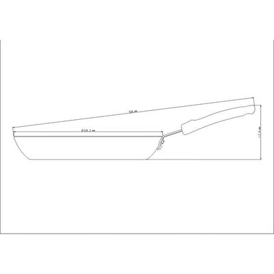 Frigideira Profissional Em Alumínio Antiaderente Externo Lixado Cabo Baquelite 32cm 3,1l