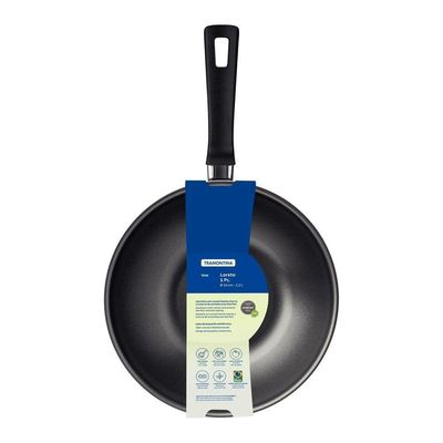 Wok Tramontina Loreto Grafite 24cm 2,2l Em Alumínio Com Antiaderente Starflon Max Tramontina
