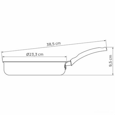 Frigideira Reta Tramontina Turim Antiaderente Starflon Max Vermelho 22 Cm 1,7 L Tramontina