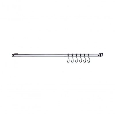 Barra De Piatina Cromado 45cm Com 6 Ganchos Future 2411cr