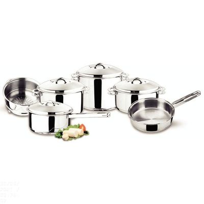 Jogo De Panelas Tramontina Solar Em Aço Inox Fundo Triplo 6 Peças Tramontina