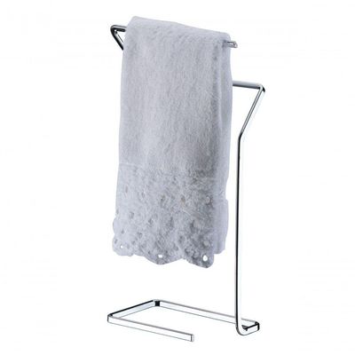 Banheiro Lavabo Cromado 02 Peças Porta Toalha Bancada