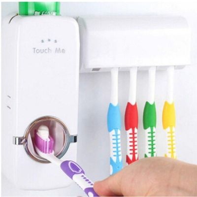 Dispenser Aplicador Creme Dental Pasta Dente Suporte Escovas