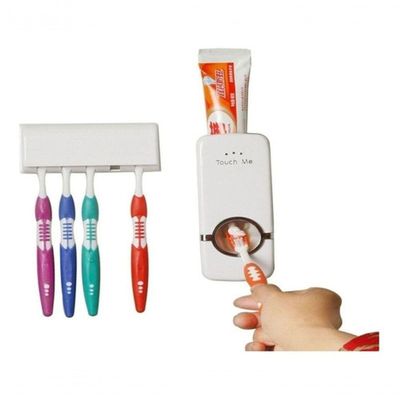 Dispenser Aplicador Creme Dental Pasta Dente Suporte Escovas