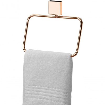 Porta Toalha Rose Gold Toalheiro Argola Lavabo Future 7507rg