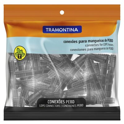 Conexão T Interna Tripla 1/2" Tramontina Para Mangueiras