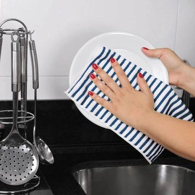 Pano Multiuso Buettner Enxuga E Limpa Microfibra 3 Pçs Azul