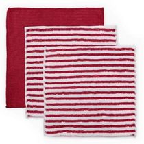 Kit Pano Multiuso Enxuga E Limpa Microfibra 3 Pçs Vermelho