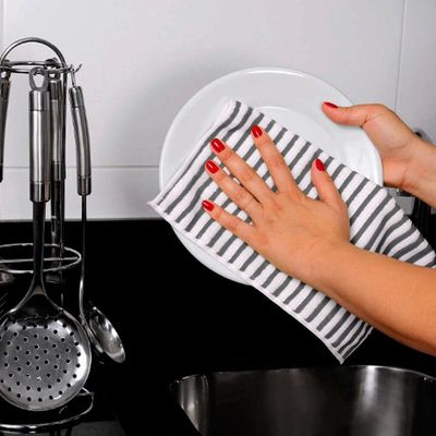 Kit Pano Multiuso Buettner Limpa Enxuga 3 Pçs Cooking Cinza