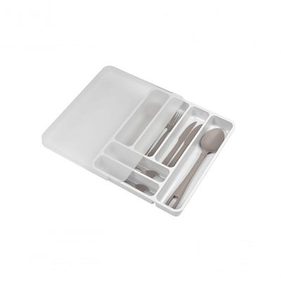 Organizador De Talheres Com Tampa Extensível Perfect Coza Branco Coza