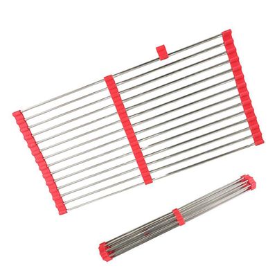 Escorredor Esteira Extensivo Inox Silicone Pia Cozinha Cuba