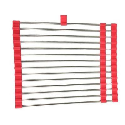 Escorredor Esteira Extensivo Inox Silicone Pia Cozinha Cuba