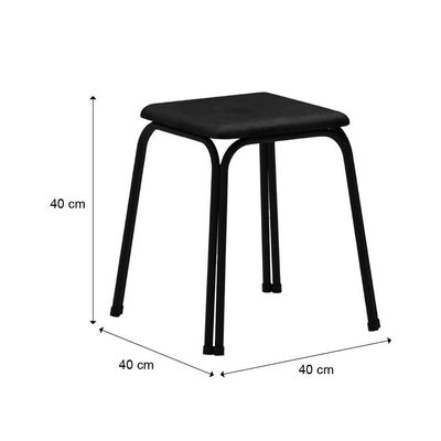 Conjunto 4 Banquetas Napa Preta Carraro