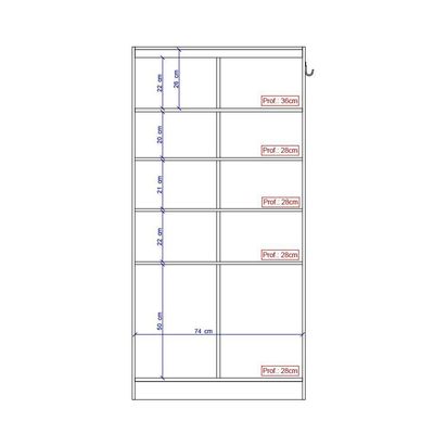 Armário Utilitário Banheiro 2 Portas Branco Carraro