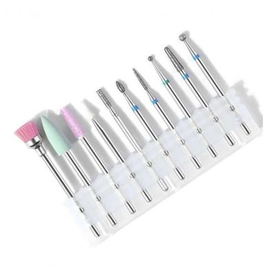Kit 10 Brocas Diamantadas Cutilagem Russa Completo