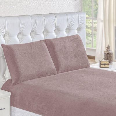 Kit Fascinio Queen Cobertor + Lençol 4 Peças - Rosê