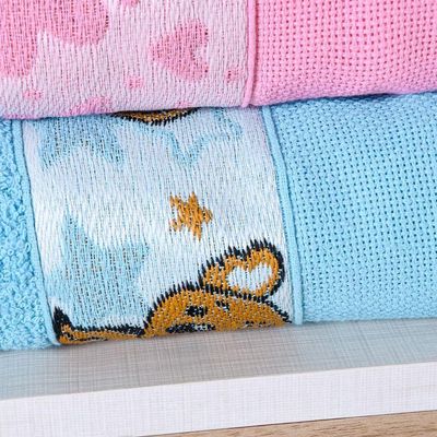Toalha De Banho Infantil Com Barra Ponto Cruz 75X110
