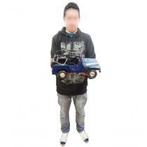 Jeep Automovel Rubicon De Ferro Fundido Vintage Retro 40Cm Azul (Cj-004)