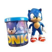 Kit Boneco Colecion. Sonic Azul Sega 15Cm + Caneca Branco