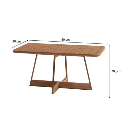 Conjunto Sala De Jantar Filadélfia 6 Cadeiras Carraro Areia/rose/nogal