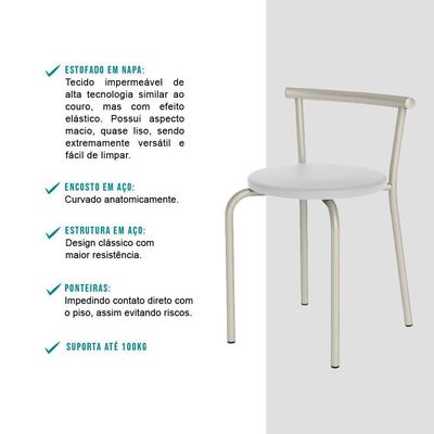Conjunto Sala De Jantar Palermo Com Mesa E 2 Cadeiras 2999 Carraro