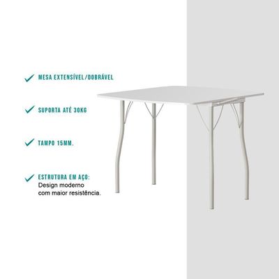 Conjunto Sala De Jantar Palermo Com Mesa E 2 Cadeiras 2999 Carraro