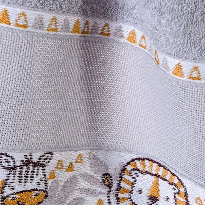 Kit Toalha De Banho E Rosto Infantil Com Barra Ponto Cruz