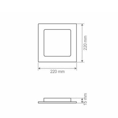 Painel Led Smart Taschibra Wi-fi Quadrado Embutir 18w 2700k+6500k Bivolt