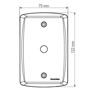 Placa Com 1 Furo 9 Mm 4x2 Tramontina Lux² Branca Tramontina
