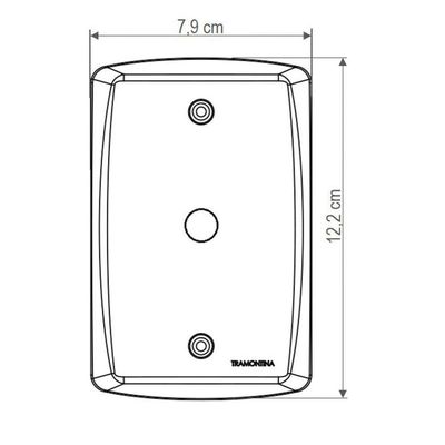 Placa Com 1 Furo 9 Mm 4x2 Tramontina Lux² Branca Tramontina
