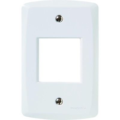 Placa 2 Postos Juntos 4x2 Tramontina Lux² Branca Tramontina