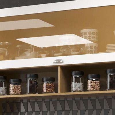 Armário De Cozinha Completo Ditália Denver 3 Pc Rv/br D9