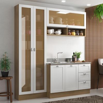 Armário De Cozinha Completo Ditália Denver S/ Tampo Rv/br D9