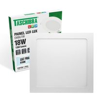 Painel De Led Quadrado Embutir 18w Bivolt Taschibra 6500k Luz Fria