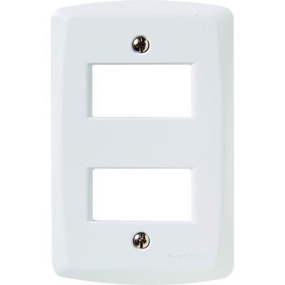 Placa 2 Postos Afastados 4x2 Tramontina Lux² Branca Tramontina
