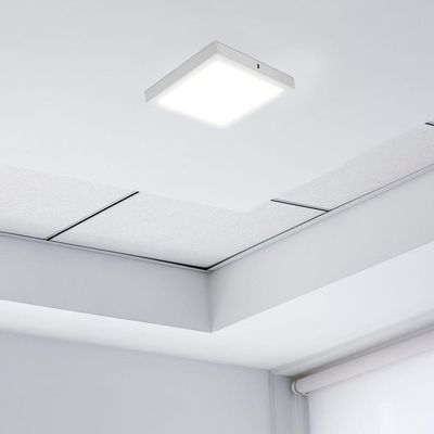 Painel Com Placa De Led Taschibra 24w Lys Quadrado Sobrepor Bivolt 4000k Luz Neutra