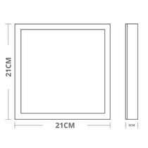 Painel Com Placa De Led Taschibra 18w Lys Quadrado Sobrepor Bivolt 4000k Luz Neutra