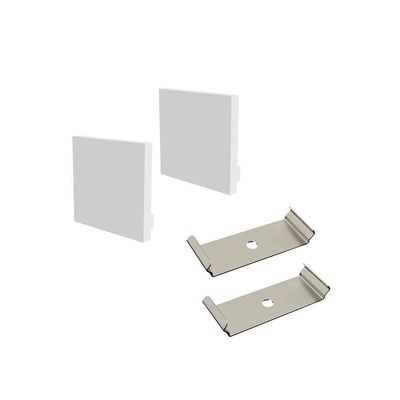 Kit Acessórios Taschibra Para Perfil Sobrepor 3,5x4,5cm Spire 35 Branco