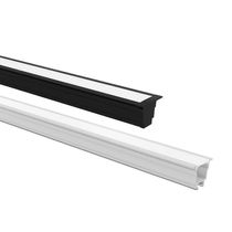 Perfil De Embutir Taschibra Para Fita De Led Vertex 25 Com 3 Metros Preto