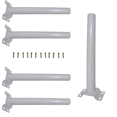 Suporte Barra Poste Luminaria Solar Parede 5Un Quintal