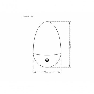 Luz Guia Noturno Oval Com Sensor Taschibra 0,5w Bivolt