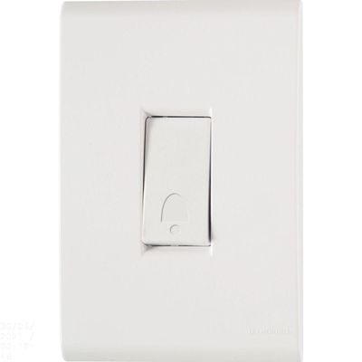 Conjunto 4x2 Com 1 Pulsador Campainha Tramontina Liz 10 A 250 V Branco Tramontina