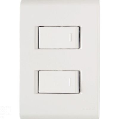 Conjunto 4x2 Com 2 Interruptores Simples Tramontina Liz 10 A 250 V Branco Tramontina