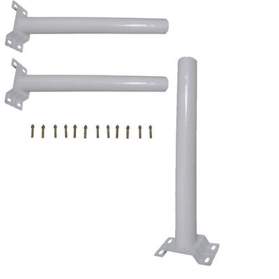 Suporte Barra Poste Luminaria Solar Parede 3 Unidades