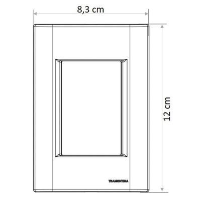 Conjunto 4x2 Com 1 Interruptor Simples 10 A 250 V Tramontina Giz Branco Tramontina