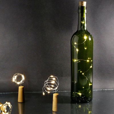 Cordão Natalino Rolha Luminoso 10 Led 50cm A Pilha Taschibra