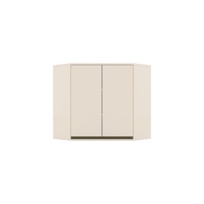 Armário Aéreo De Cozinha Canto Oblíquo 2 Portas Connect Henn Off White